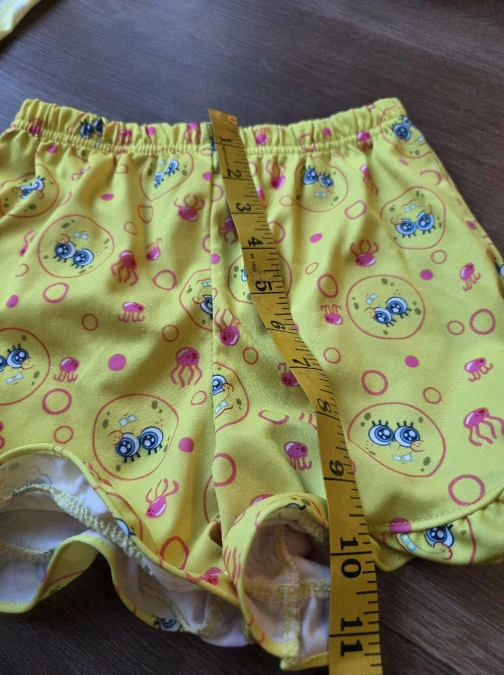 Y2K 2010 Nickelodeon SpongeBob Squarepants Girls Pajama Shorts Set size 5t
